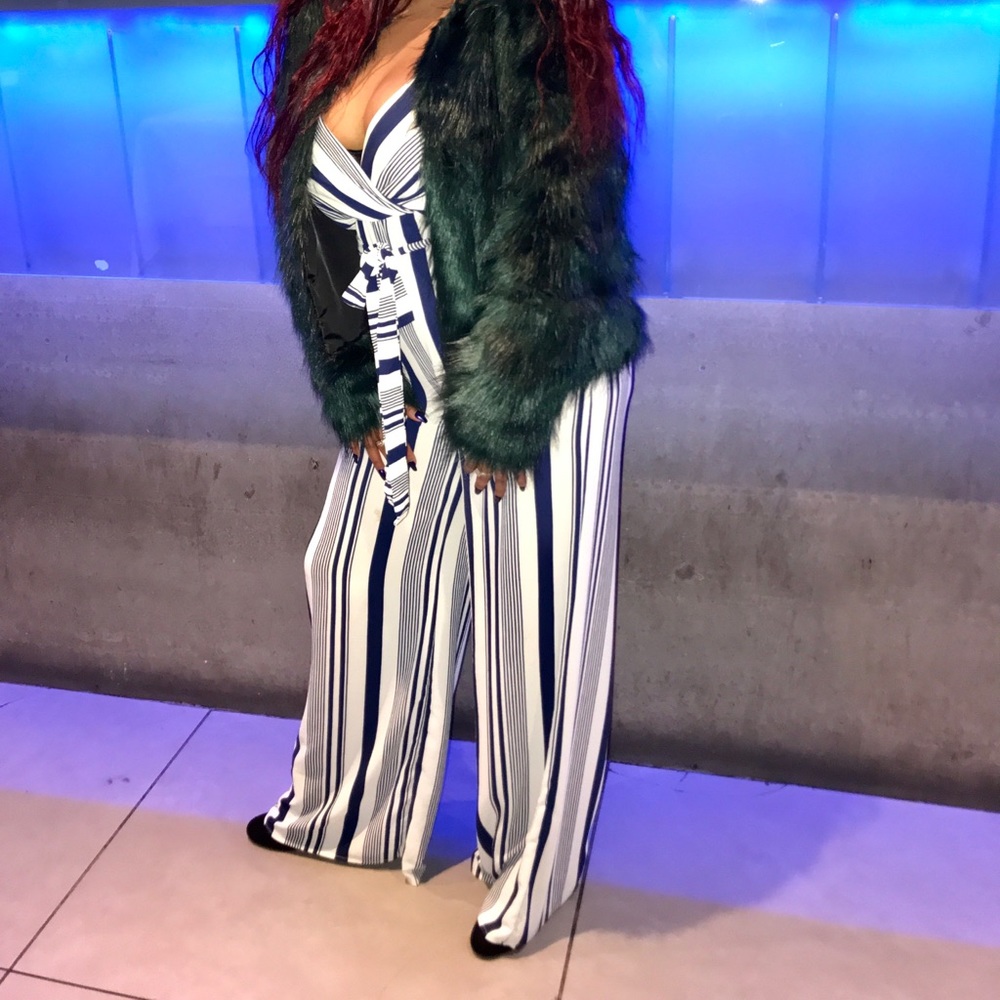 Nauti Jumpsuit in Navy Blue/White from FashionNova